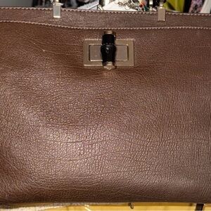 Kate Spade brown leather bag with bamboo handles